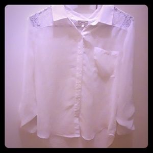 White long sleeve top